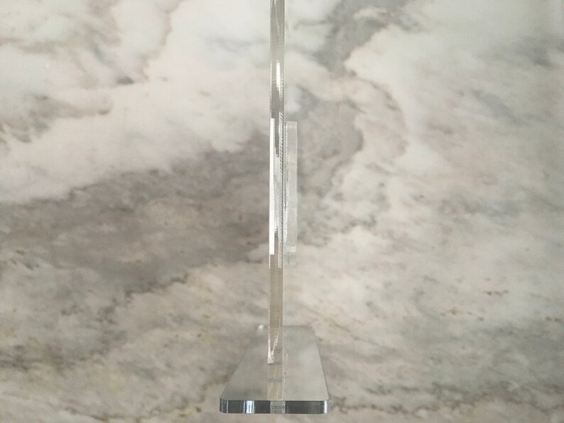 Silver Mirrored Wedding Table Number Holders Laser Cut Clear Etsy