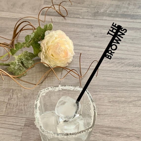 Personalized Name Drink Stirrers Custom Last Name Swizzle Stick Custom Wedding Decor Cocktail Bar Accessories Drink Centerpiece Party Sticks