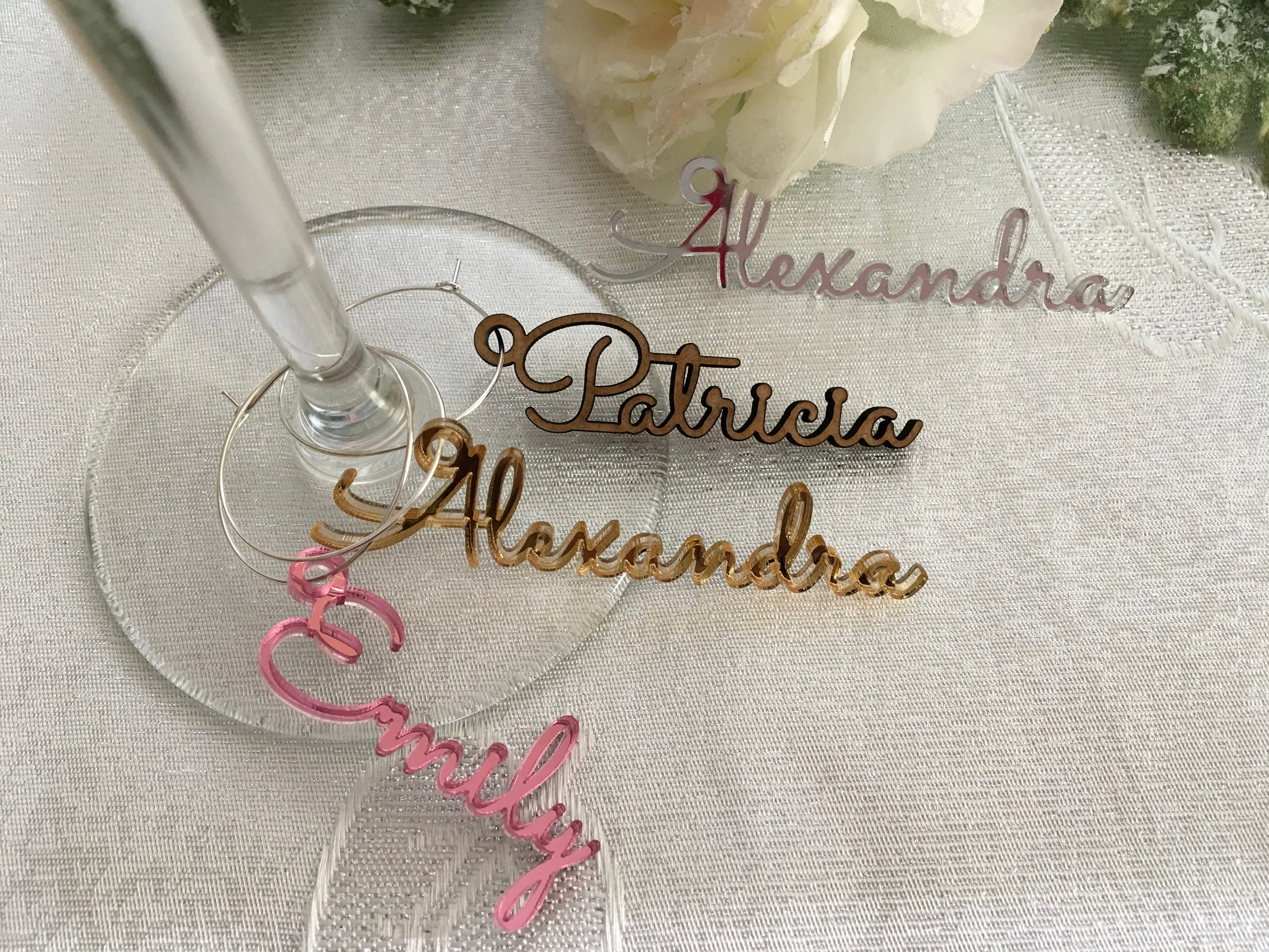 FranJohnsonHouse Personalized Metal Name Key Chain, Keyrings, Laser Cut Names, Handmade Bag Charm, Keychain for Women, Gift Name Tags, Gift for Her, Birthday Gift