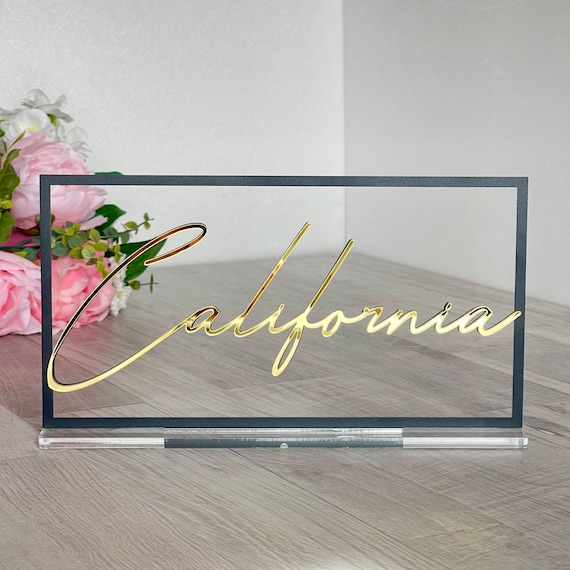Personalized Table Sign Custom Name Sign Tabletop Free-Standing Sweetheart Table Wedding Decorations Table Number Holder Reception Decor