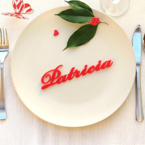 Laser Cut Names - Wedding Table Names Place Cards Name Place Settings Personalized Wedding Decoration Wooden Place Cards, Table Centerpieces