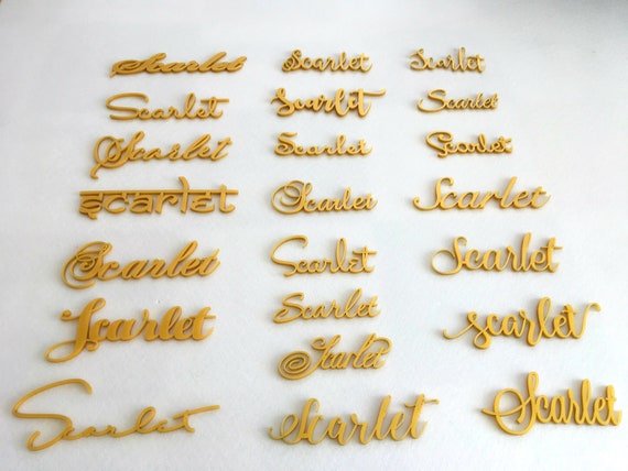 Gold Matte Personalized Acrylic Place Cards Name Settings Wedding Custom Laser Cut Guest Names Dinner Party Placeholders Plate Centerpiece