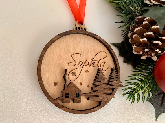 Personalized Wood Name Christmas 2024 Ornament Custom Handmade - Etsy