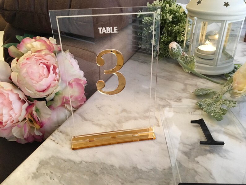 Wedding Table Number Holders Clear Acrylic Laser Cut Table Etsy New Zealand