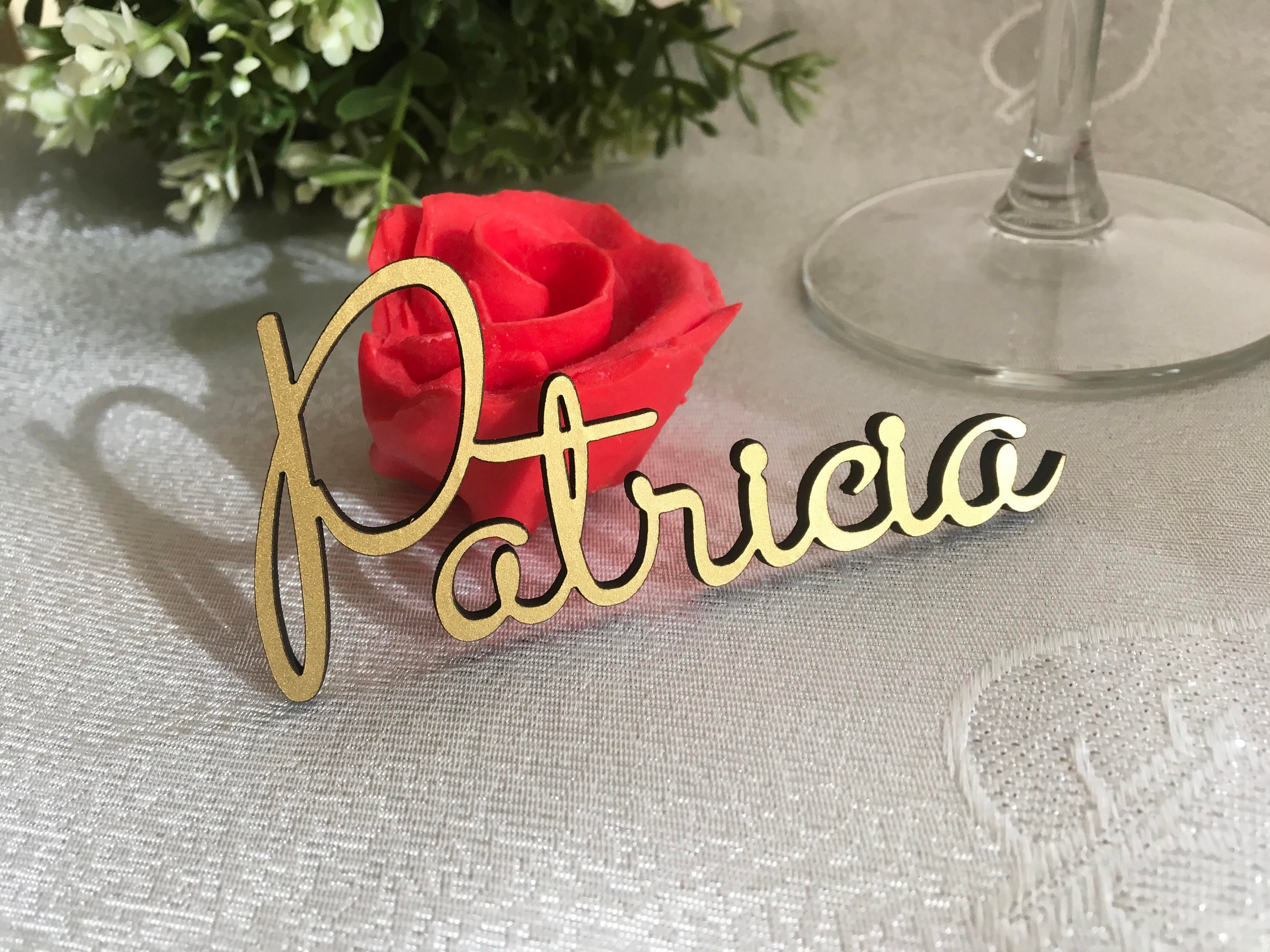 Custom Script Names Wedding Place Cards Rustic Name Cards Personalized