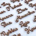 Custom Wooden Place Cards | Personalized Small Laser Cut Names | Custom Wood Wedding Name Tags product logo