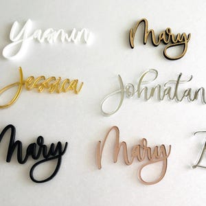 Personalized Acrylic Laser Cut Names for Wedding - Custom Place Cards Name Setting image 5
