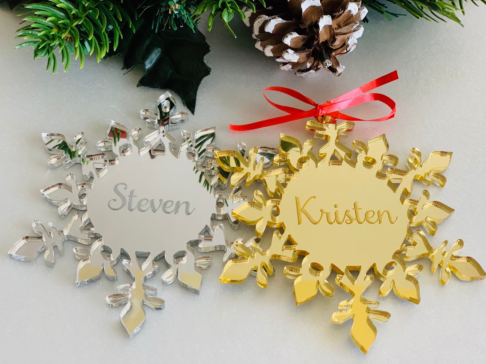 Snowflake Acrylic Christmas Ornaments