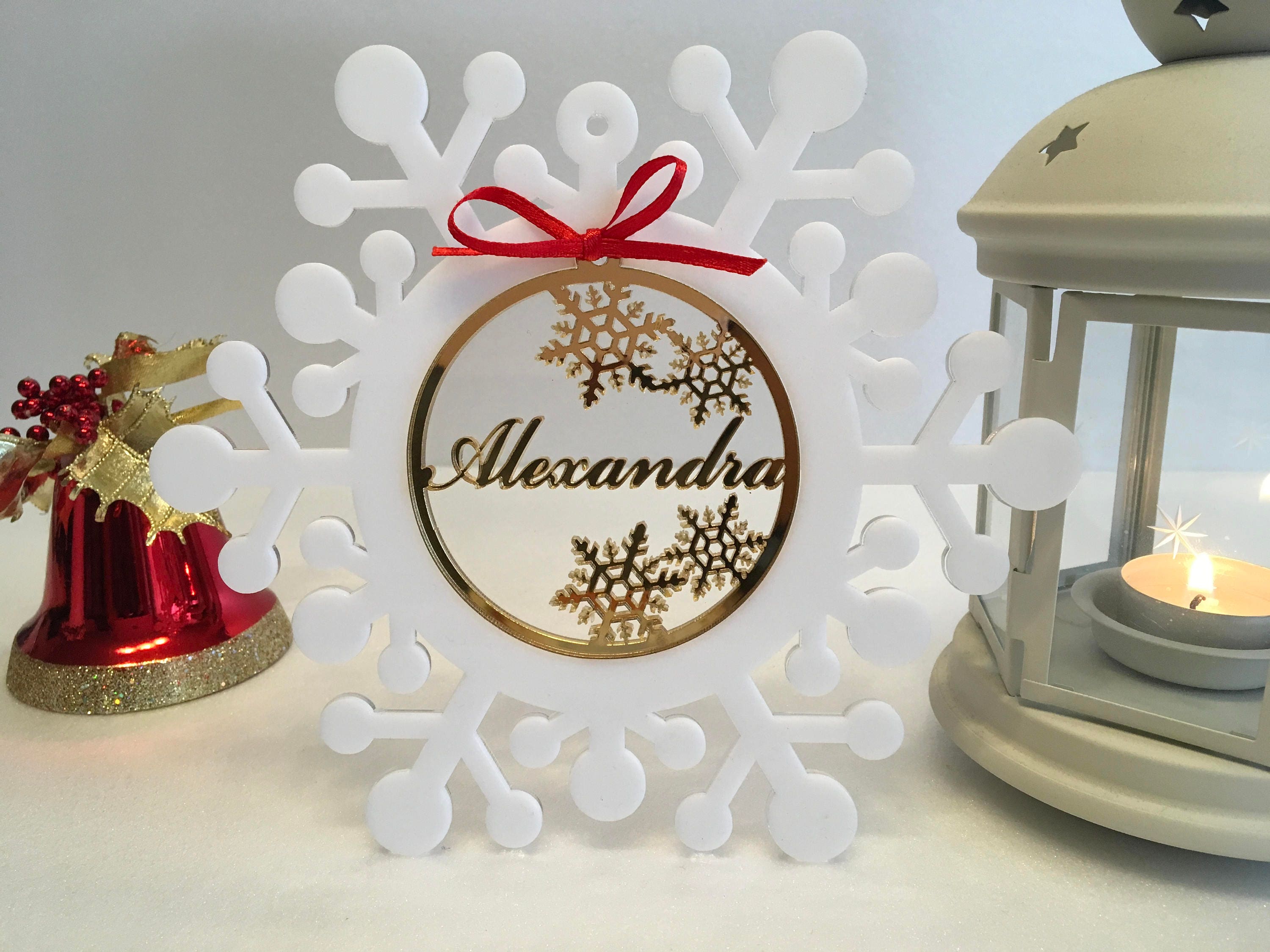 personalised christmas baubles xmas