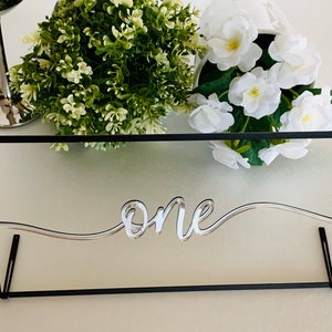 Wedding Table Numbers Script Table Number Holders Reception Decor Wedding Signs Calligraphy Modern Centerpieces Elegant Decorations image 5