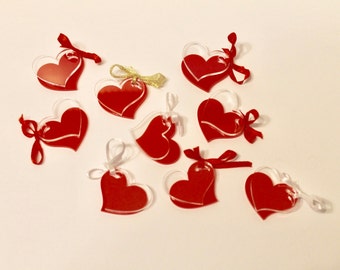 Red Heart Table Confetti Valentine's Day Anniversary Party Decor