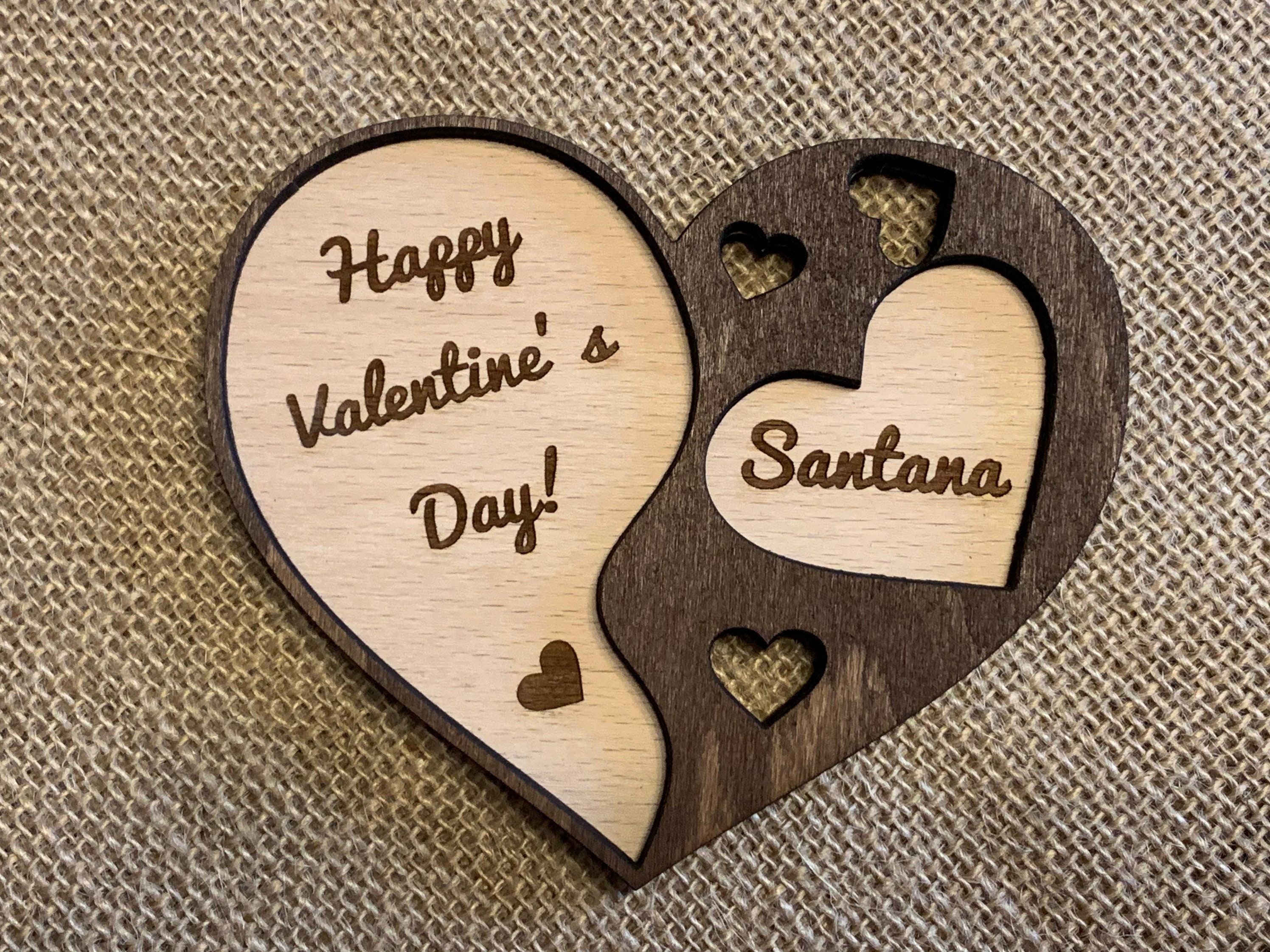 Custom Love Wooden Hearts, Custom Hanging Hearts