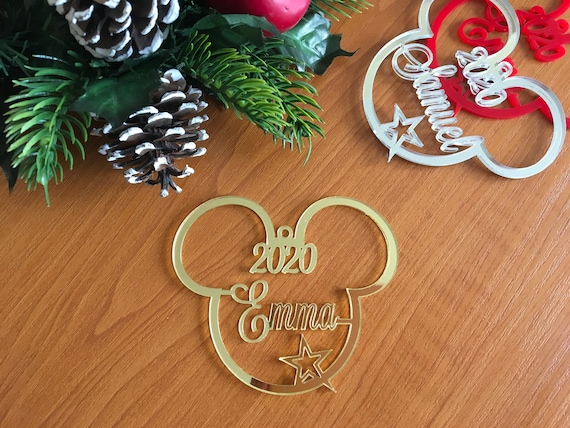 Disneyland Christmas Ornament 2022 2022 Personalized Mickey Mouse Head Custom Name Ornament Any | Etsy  Australia