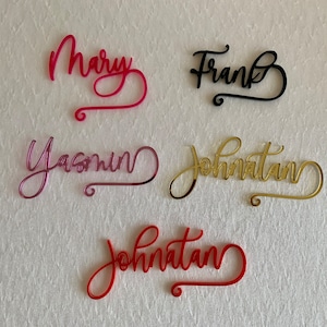 Custom Wedding Wine Glass Charms Personalized Name Tags Cocktail Drink Markers Laser Cut Place Cards Hanging Drink Name Tags for Glasses image 4