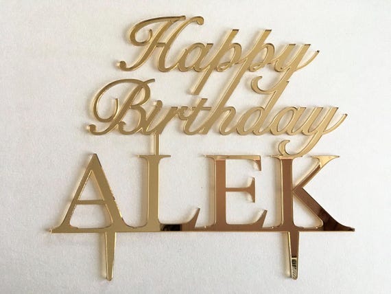 Custom Birthday Cake Topper with Personalized Name