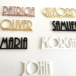 Personalized Acrylic Laser Cut Names for Wedding - Custom Place Cards Name Setting image 4