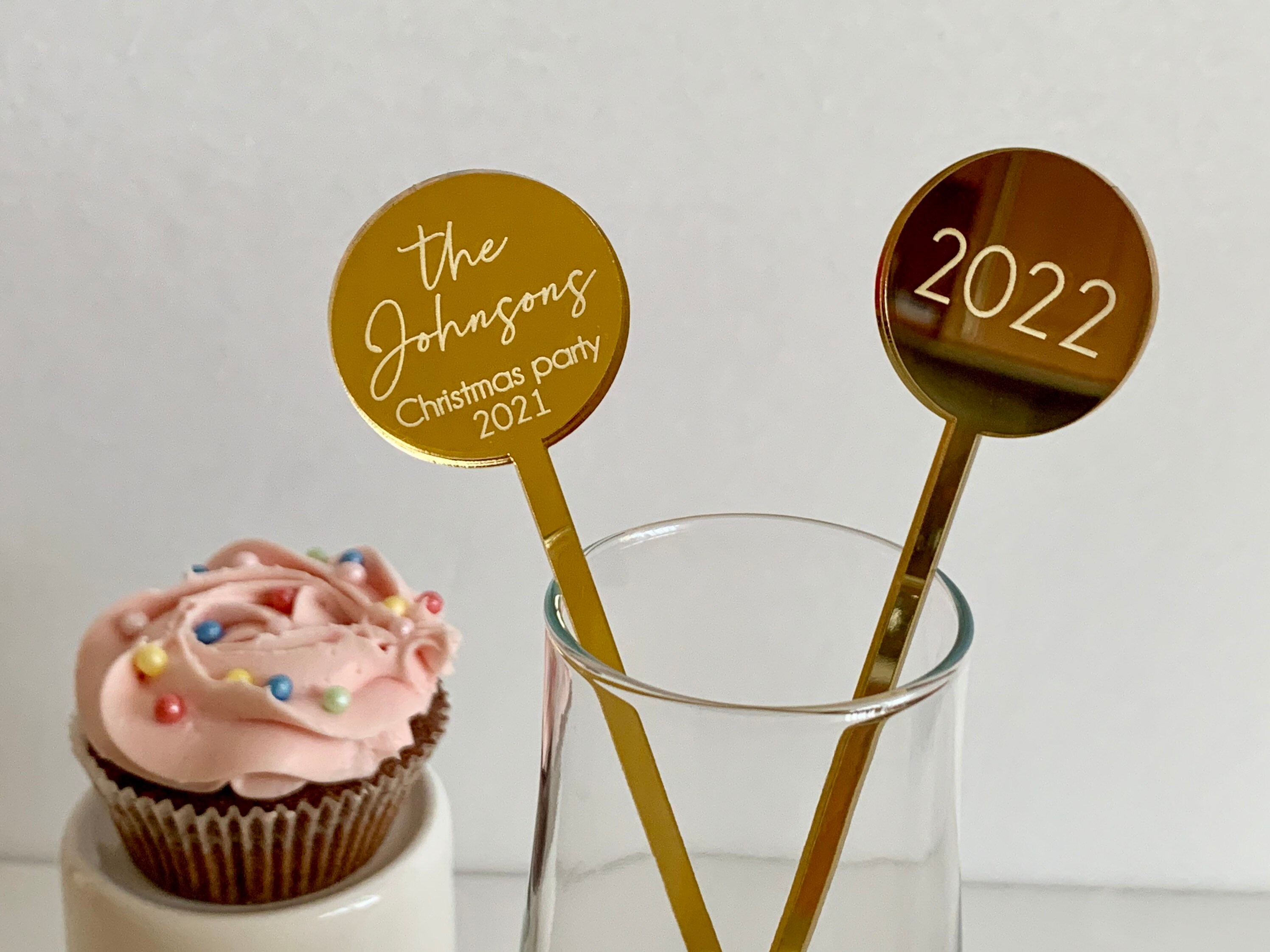 Christmas Bar 2022 Personalized 2022 Round Drink Tag Custom Christmas Stirrer | Etsy Australia