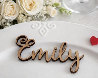 Seating Place Cards, Custom Laser Cut Table Names, Rustic, Wood & Acrylic Signs