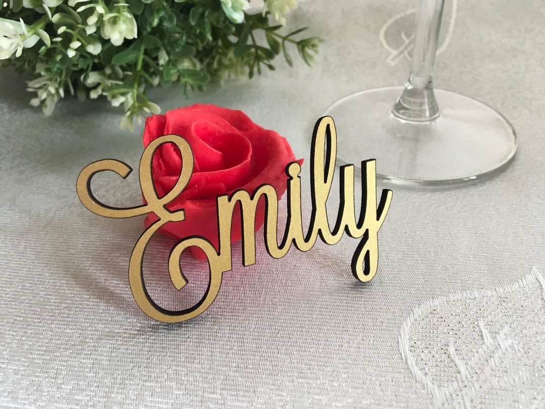 Personalized Laser Cut Table Names for Wedding Parties Wedding Seating Place Cards Custom Name