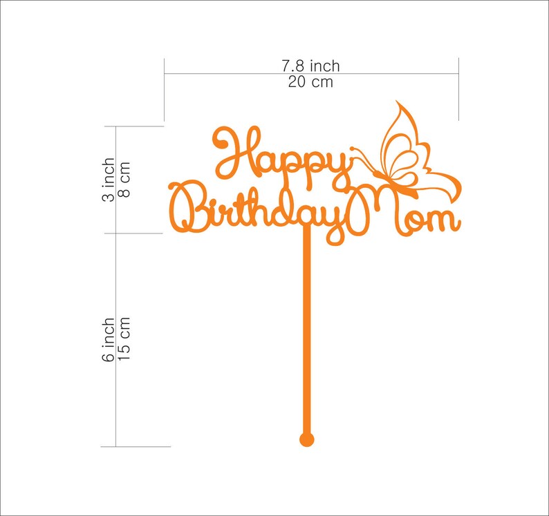 Happy Birthday Cake Topper Sticks Personalised Cupcake With Etsy