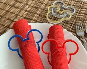 Mickey Napkin Rings Minnie Mouse Ears Table Decorations Birthday Party Disney Decor Napkin Holders Mickey Wedding Mickey Themed