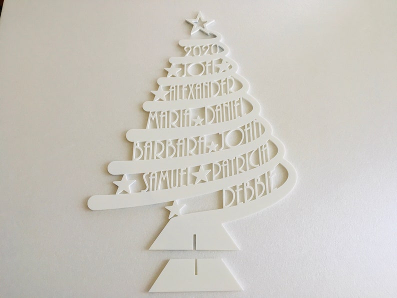 Personalized Family Name Christmas Tree Custom Xmas Gift Etsy