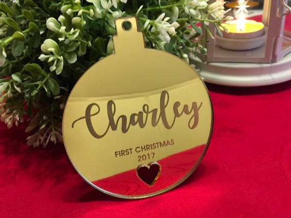 My First Christmas Ornament 2022 Personalised Baby's 1St | Etsy