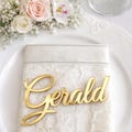 Mirrored Acrylic Place Setting Names for wedding or party product logo