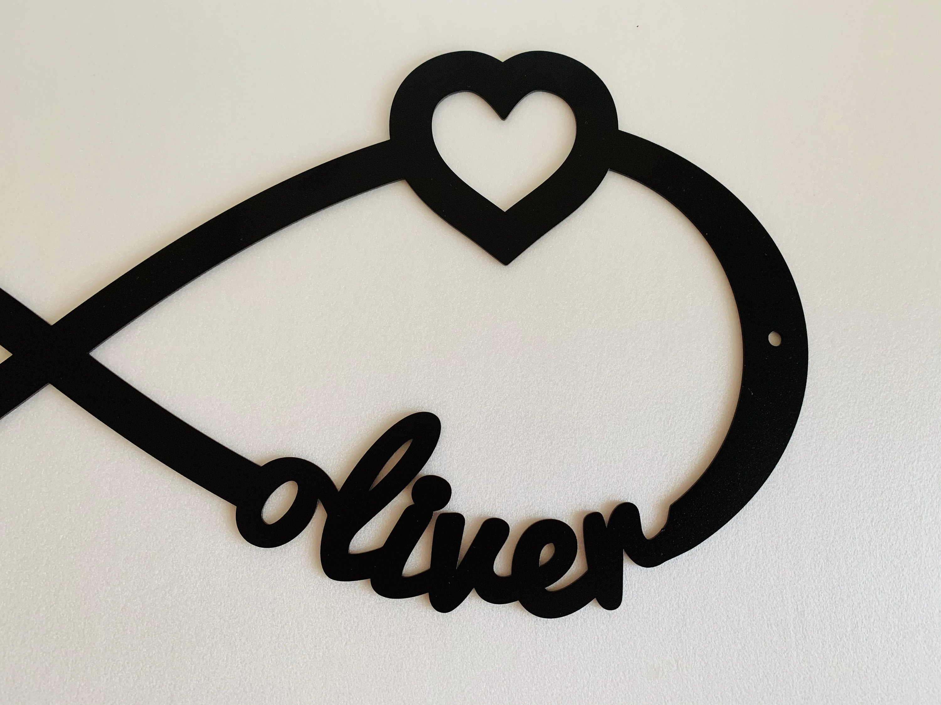 Pegatinas de pared de amor infinito con nombres personalizados