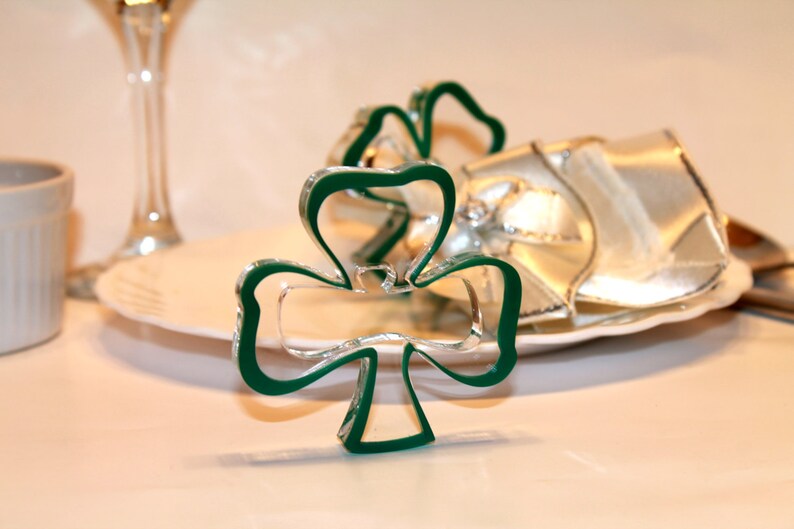 Green Napkin Ring Holders Irish Holiday St. Patrick's Day Etsy