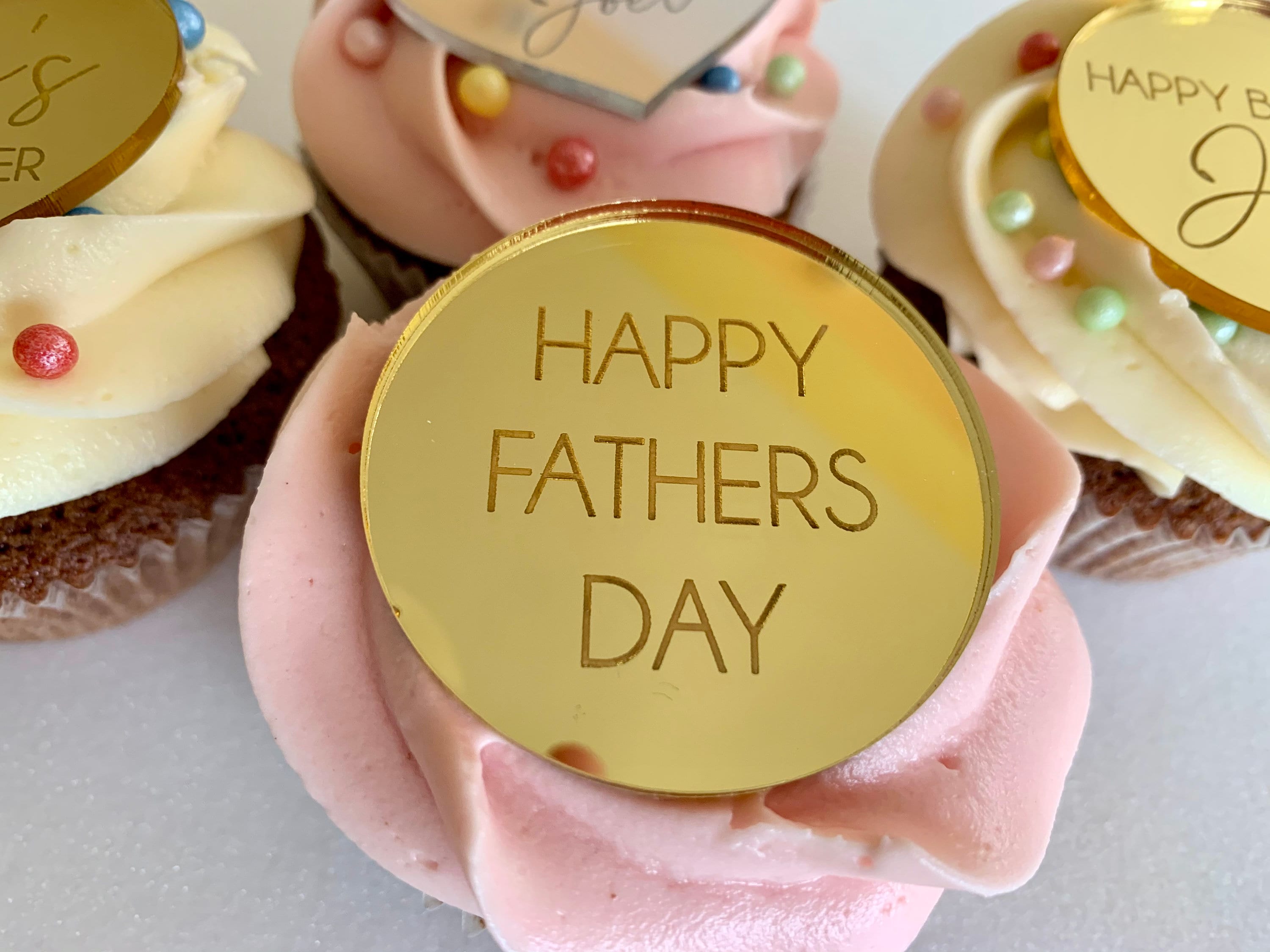 Mirror Acrylic Cake Charm Happy Mothers Day Cake Disc Acrylic Mum Cupcake  Topper Mummy Cake Topper Name Cake Charms Custom 