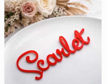 Laser Cut Acrylic Name Place Cards, Personalized Wedding Table Decor Tags