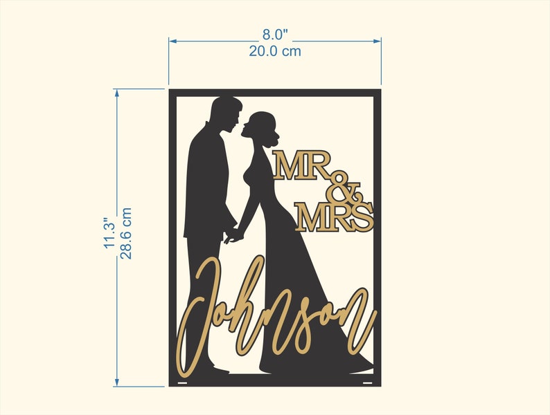 Mr & Mrs Sign Custom Wedding Last Name Signs Personalized | Etsy