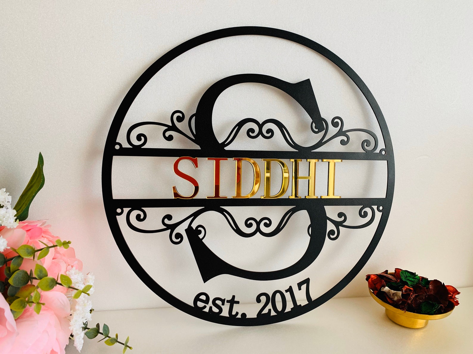 Personalized Last Name Metal Art Sign Wedding Gift Family Name | Etsy