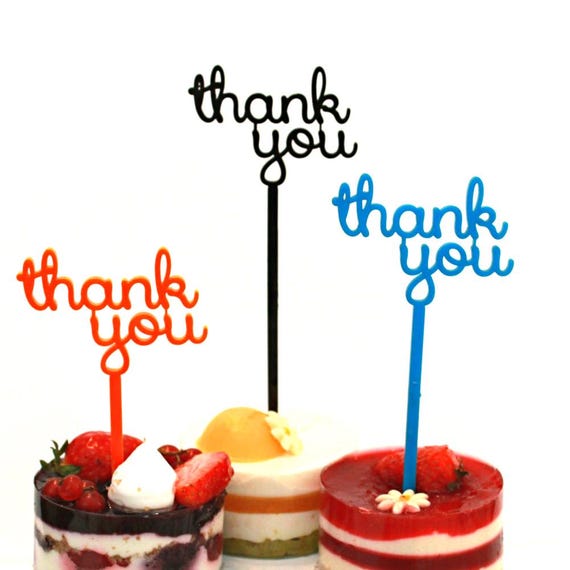 Thank You Cake Topper Picks for Thanksgiving Day Custom Cupcake Personalized Party Decorations Thanksgiving Family Party Decor Anniversary