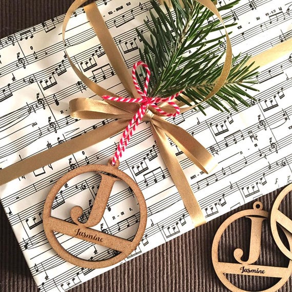 Personalized Christmas Gift Name Tags Custom Initial Letter Gift Wrapping Present Tag Hanging Bauble Christmas Name Ornaments Engraved Names