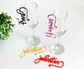Custom Wedding Wine Glass Charms - Personalized Name Tags - Cocktail Drink Markers - Place Cards product logo