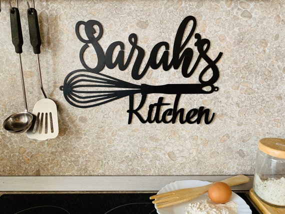 Personalized Kitchen Chef Metal Wall Decor - Cut Metal Sign-Home Decor