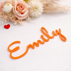 Custom Acrylic Name Place Cards, Personalized Wedding Laser Cut Guest Names, Table Decor image 7