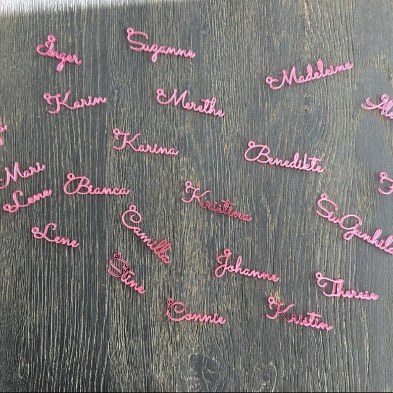 Wine Glass Charms Personalized Name Gift Tags for Wine Bridal Etsy