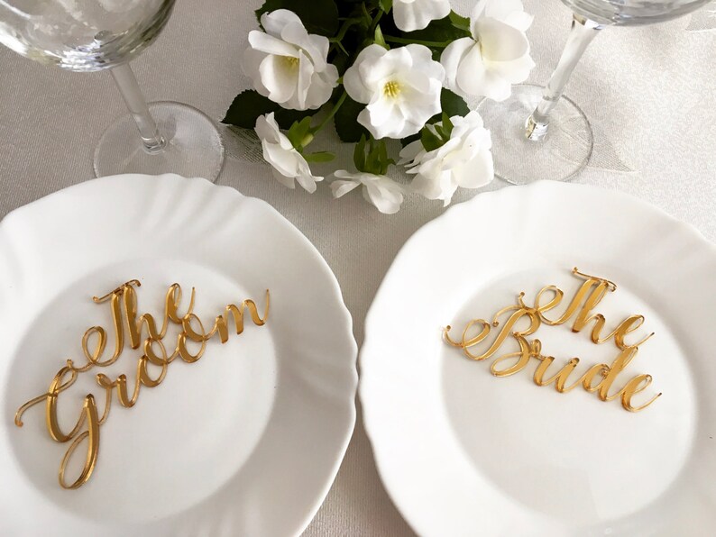 Set Of 2 Personalized Bride And Groom Names Laser Cut Names Etsy Australia
