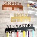Custom Medal Holder with Name or Text - Personalized Sports Metal Hanger product logo