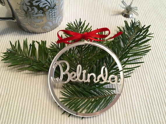 personalised christmas bauble personalized names gift tags etsy christmas decors names