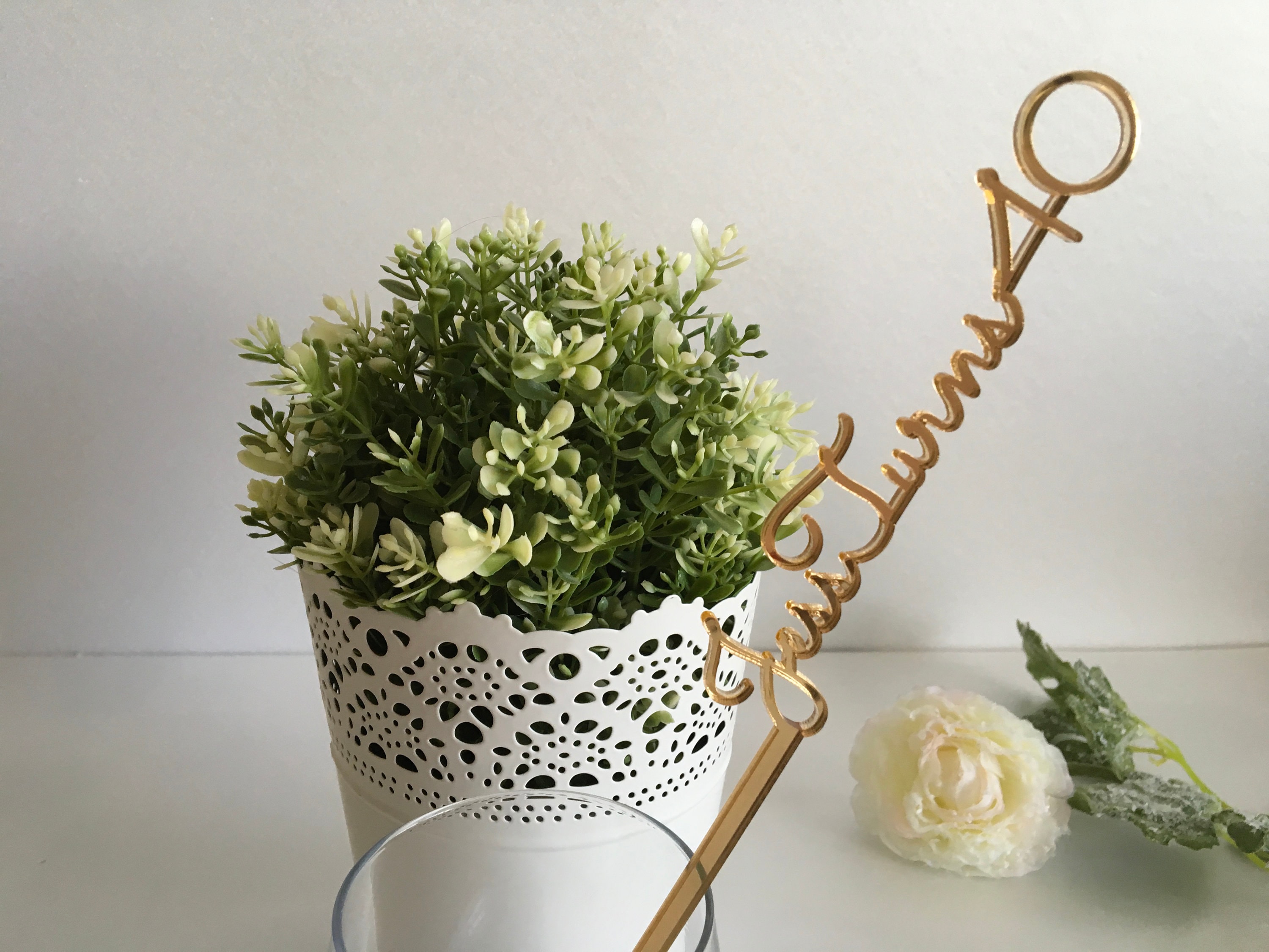 Personalised Drink Stirrer Wedding Place Name Table Decoration Favour Swizzle 10 
