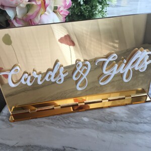 Acrylic Wedding Cards & Gifts Table Sign image 6