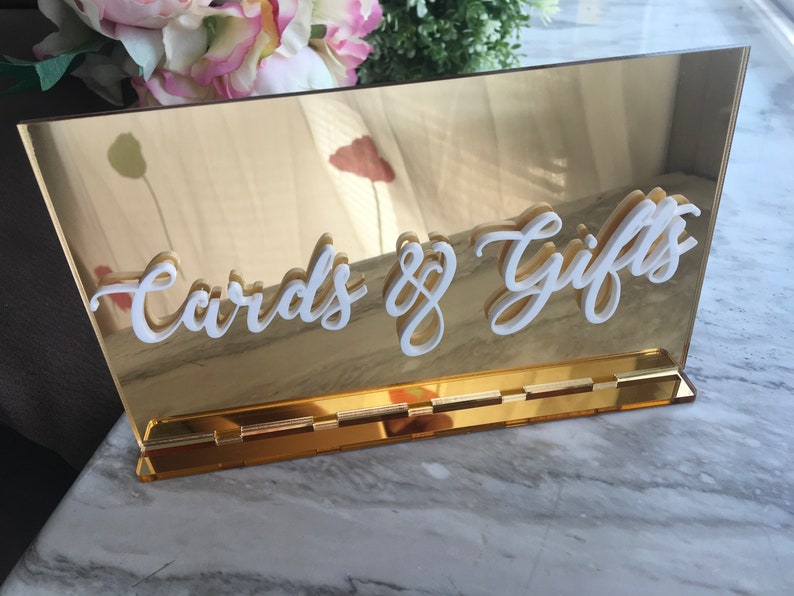 Acrylic Wedding Cards & Gifts Table Sign image 6