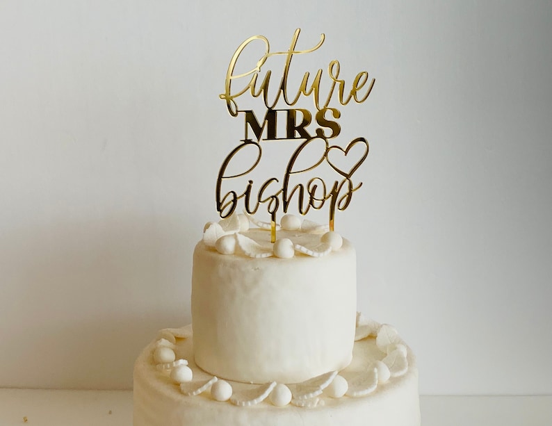 Personalized Future Mrs Cake Topper Custom Name Bridal Shower Ha Personalized Future Mrs Cake Topper Custom Name Bridal Shower Ha