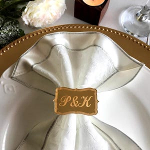 Porta tovaglioli personalizzati - Porta tovaglioli in acrilico con iniziali incise personalizzate - Decorazione per feste di addio al nubilato per sposi e spose