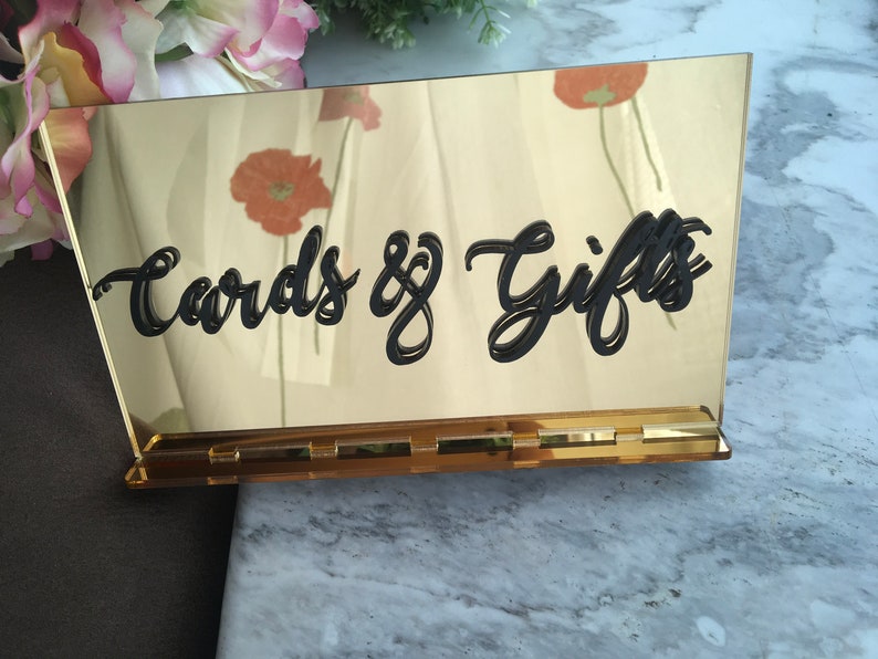 Acrylic Wedding Cards & Gifts Table Sign image 8