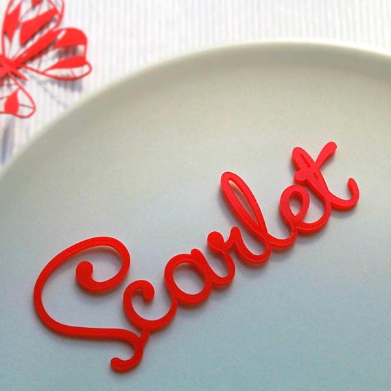 Personalized Wedding Place Cards - Custom Acrylic Names for Romantic Valentines Table Decor - Birthday invitation name tags